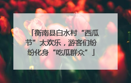 衡南县白水村“西瓜节”太欢乐，游客们纷纷化身“吃瓜群众”